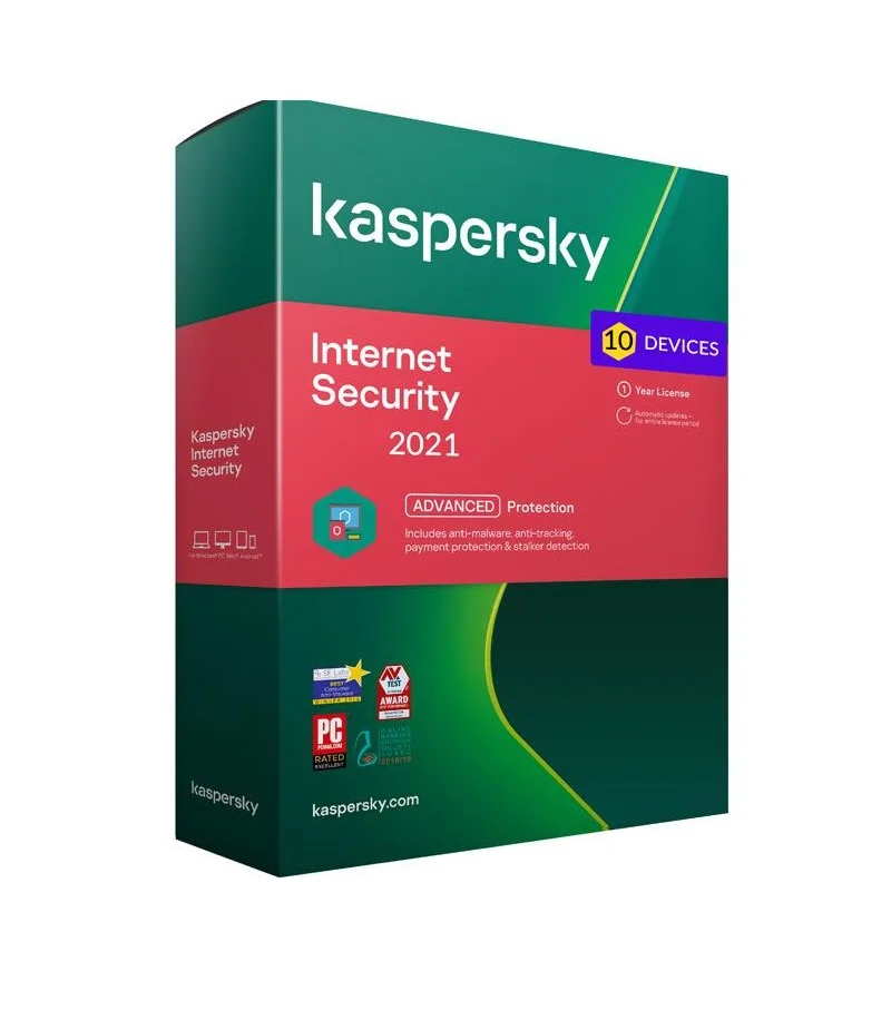 Antivirus Kaspersky Internet Security 2021 10 postes / 1 an – KL19398BKF-20MAG