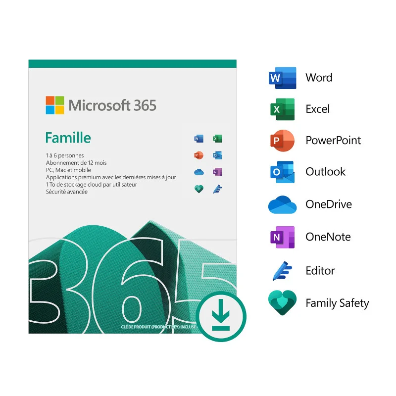 Microsoft 365 Family Esd 6 Utilisateurs Licence Digitale – S-6GQ-00087