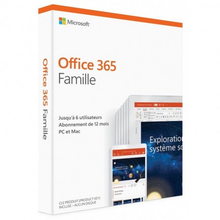 Microsoft Office 365 Family 1 an Français Licence Digitale (6GQ-00087)