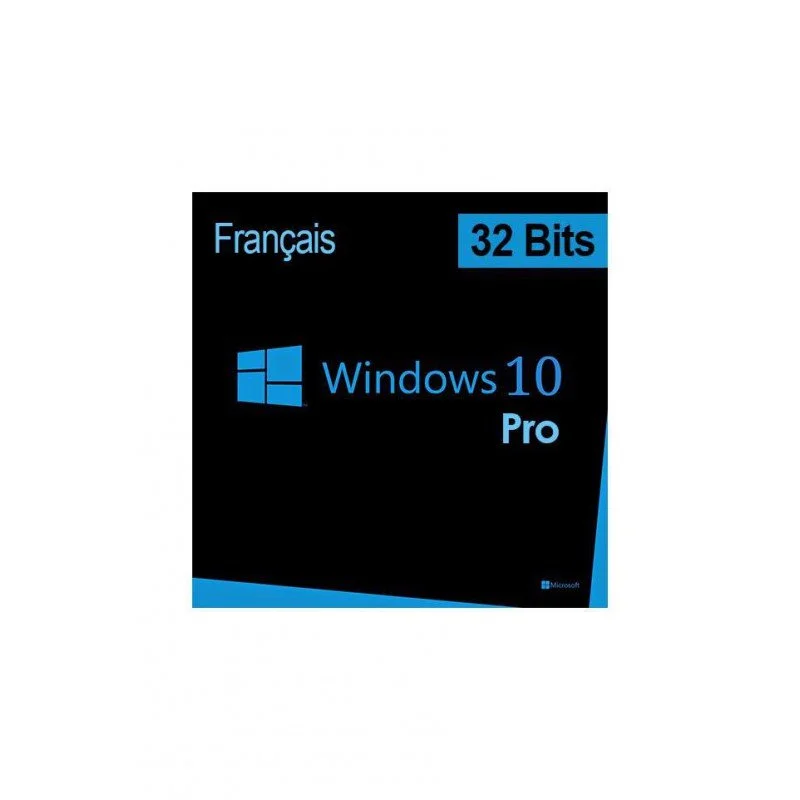 Microsoft Windows 10 Professionnel 32 Bits 1PK DSP OEI DVD Français